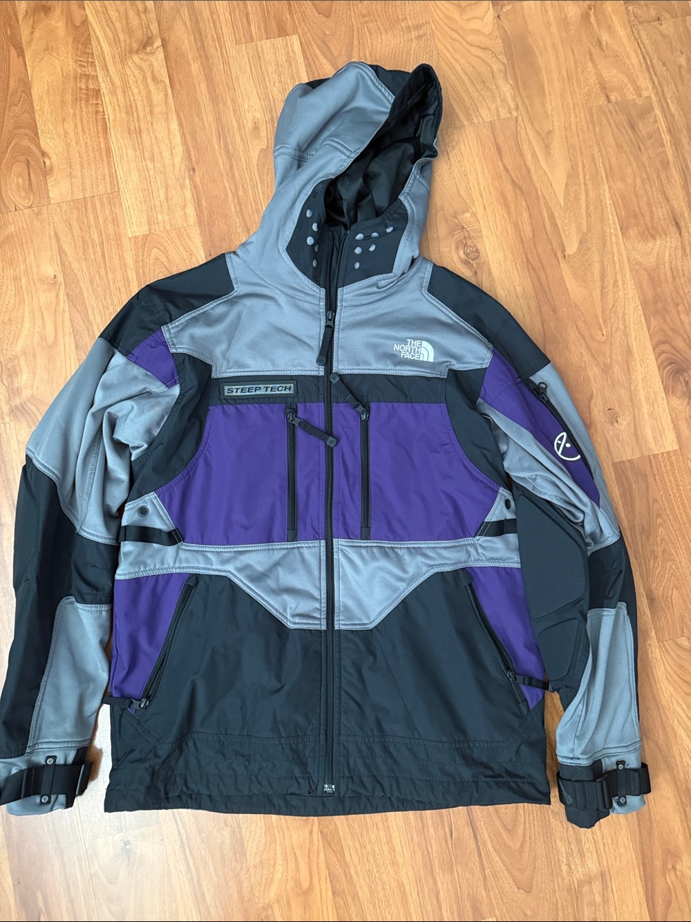 The North Face Steep Tech Hooded Ski Jacket - Gray, Purple, Black